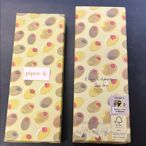 Piper K 🫒 Glass Stone Martini Bag Charm Keychain NEW IN BOX - Picture 6 of 8